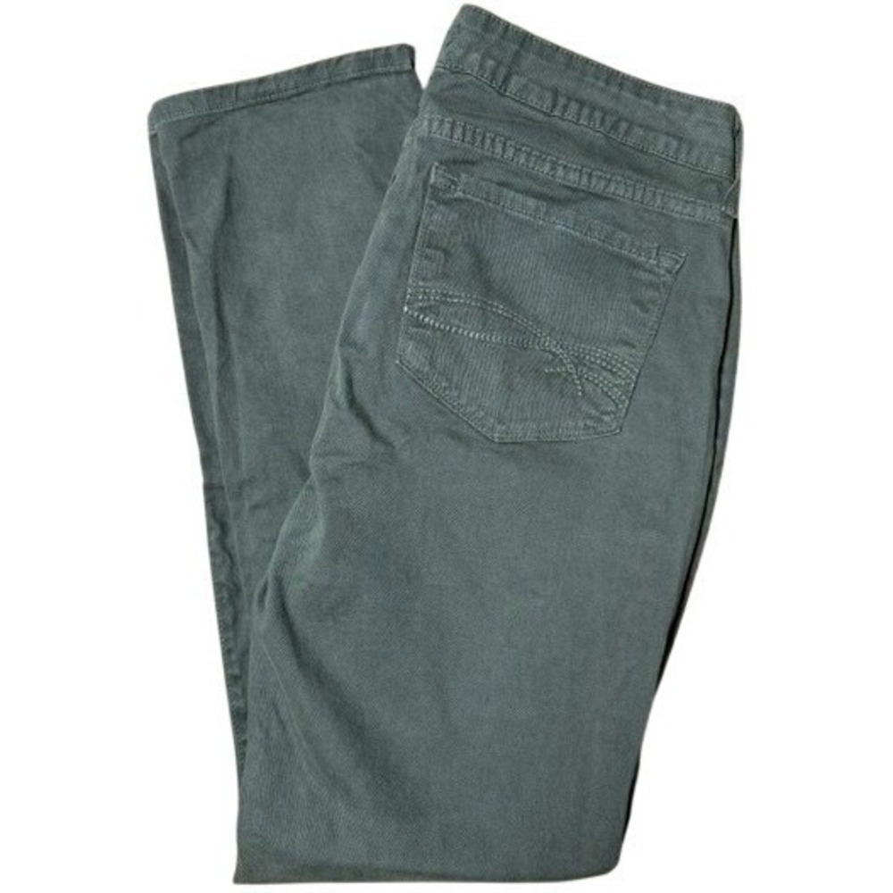 NYDJ Skinny Pants Women 10 Green Cotton Blend Stretch Dark Academia Fall Staple